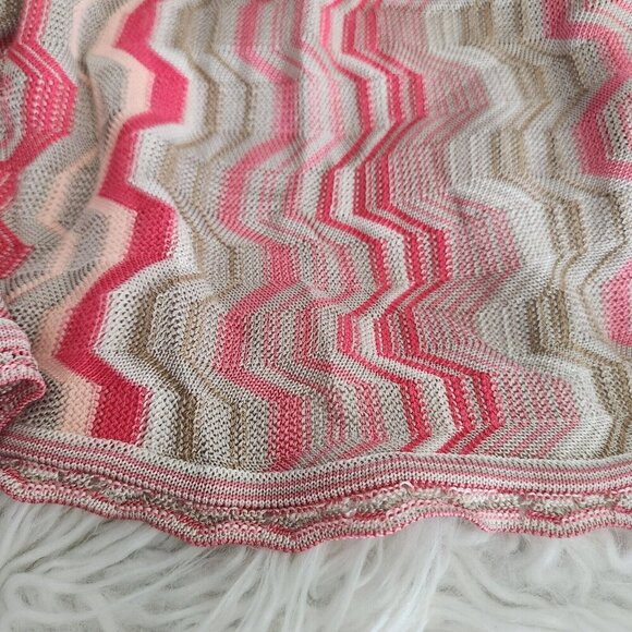 INC International Concepts 60s Retro Knit Gypsy Hippie Dress Women's M Pink - Picture 11 of 14